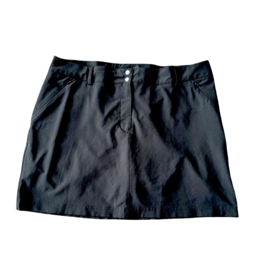 Slazenger Black Golf Skort Womens 14 Pockets Stretch Athleisure Tennis Casual
